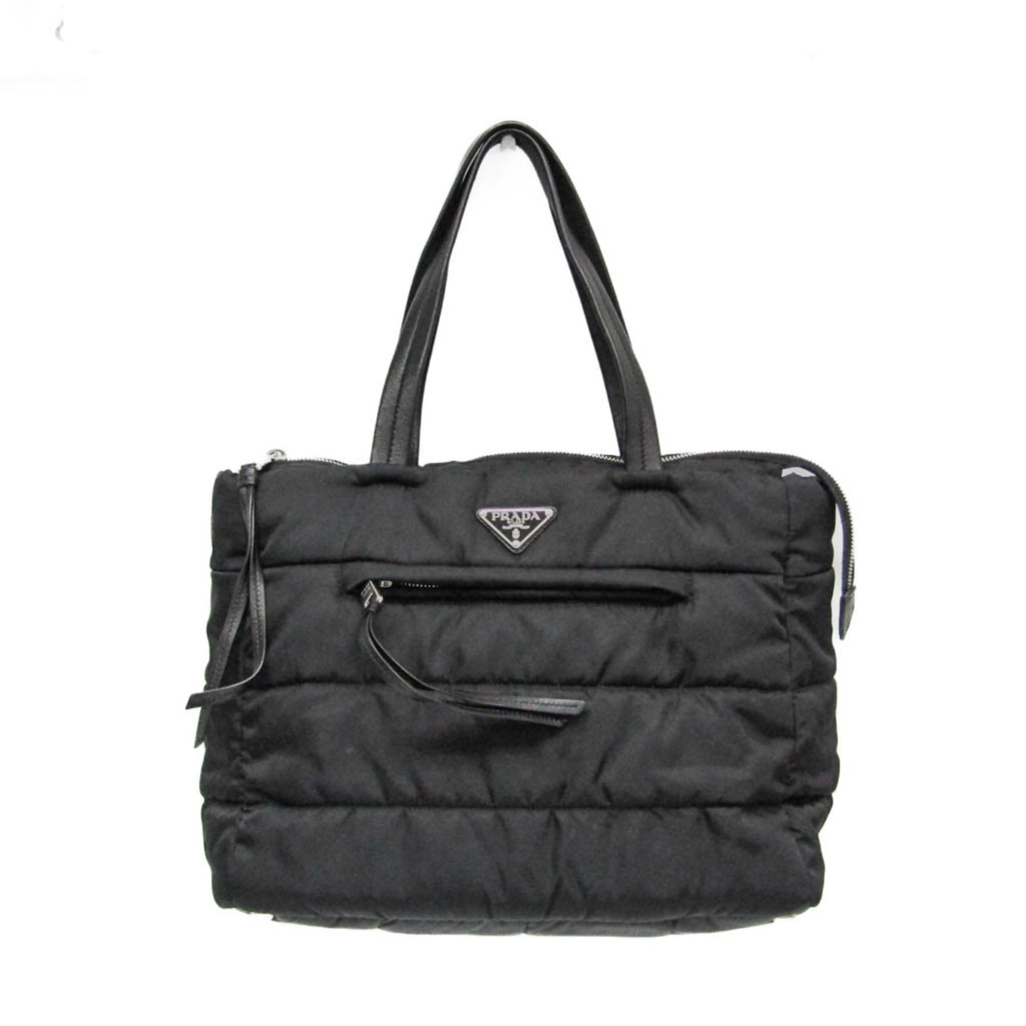 Prada TESSUTO BOMBER 1BG059 Women's Nylon Handbag Black — Like New