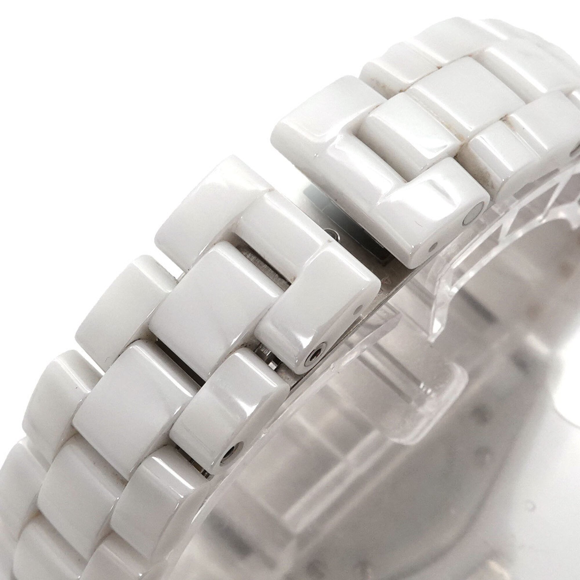 Chanel J12 33mm H0968 Women's Watch, Date Display, White Ceramic Quartz Watch — Very Good