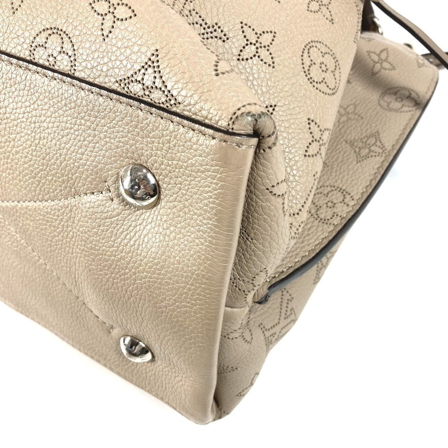 LOUIS VUITTON M55799 Monogram Mahina Mulia Bag, 2-Way Crossbody Handbag/Shoulder Leather, Women's, Galle, Beige