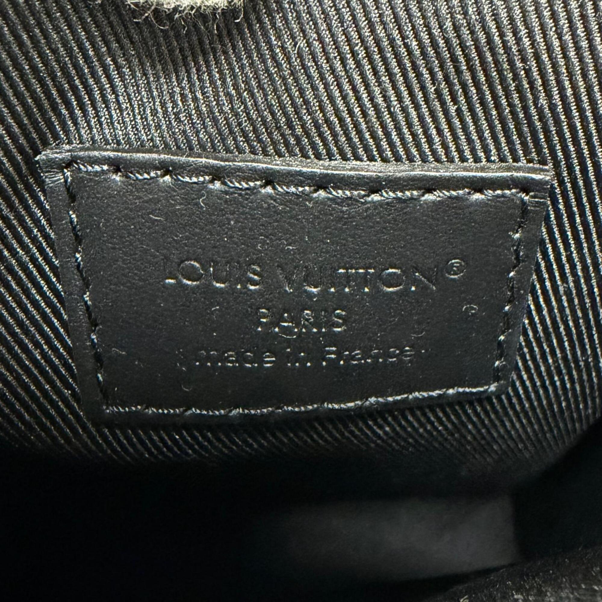 LOUIS VUITTON M81524 S-Lock Vertical Wearable Wallet Leather Taurillon Monogram Shoulder Bag Black Made in France Men's with Dust — Like New
