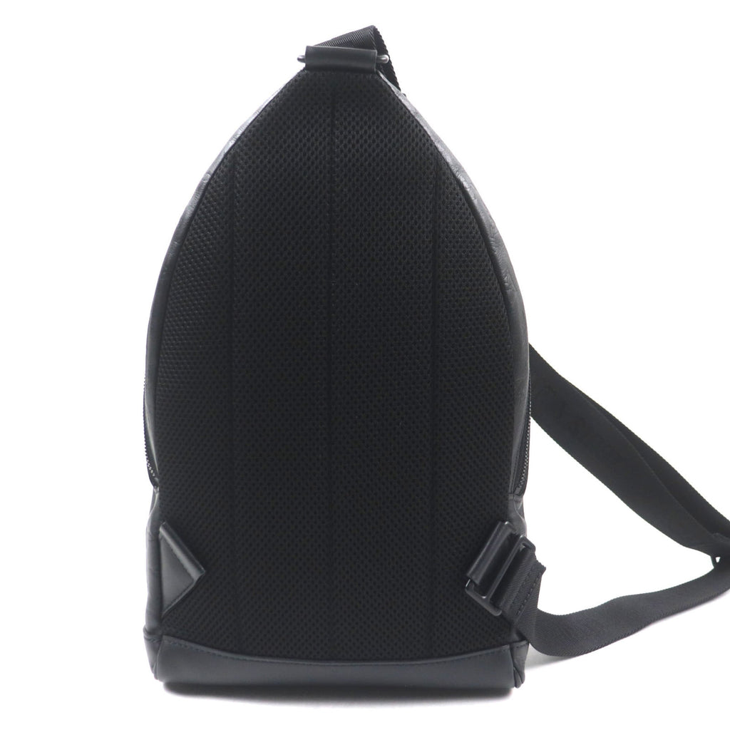 LOUIS VUITTON M46107 Monogram Shadow Racer Sling Bag, Black Leather, with Dust Made in Spain, Men's