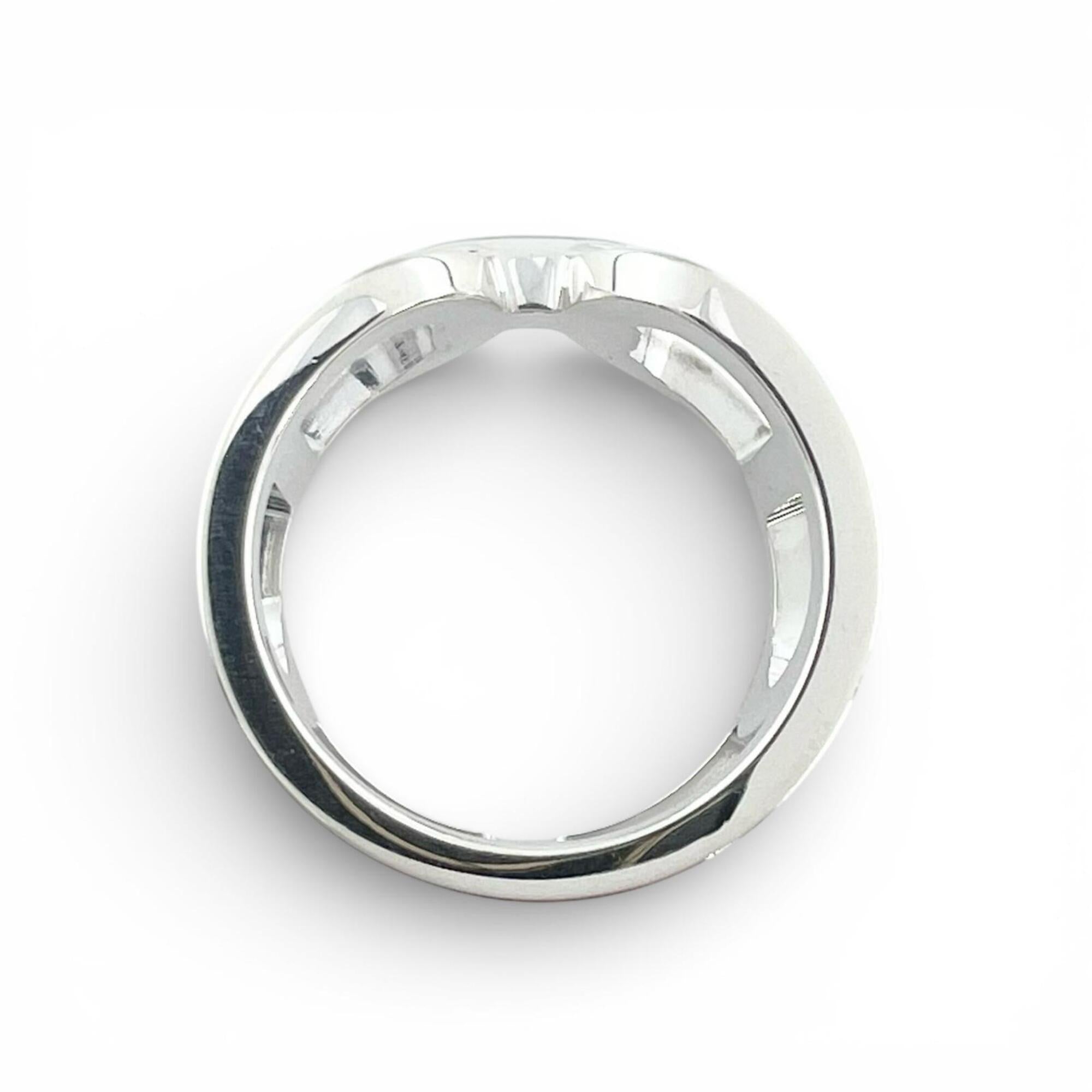 HERMES Everchaine d'Ancre AG925 Ring, 2021 model, Silver, Size 48, with case, Made in Italy, Weight: 5.6g, Women's — Like New