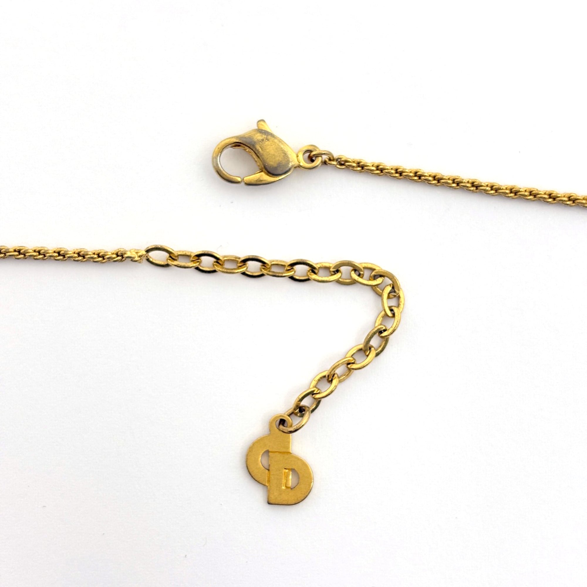 Christian Dior logo oval necklace in GP gold for women