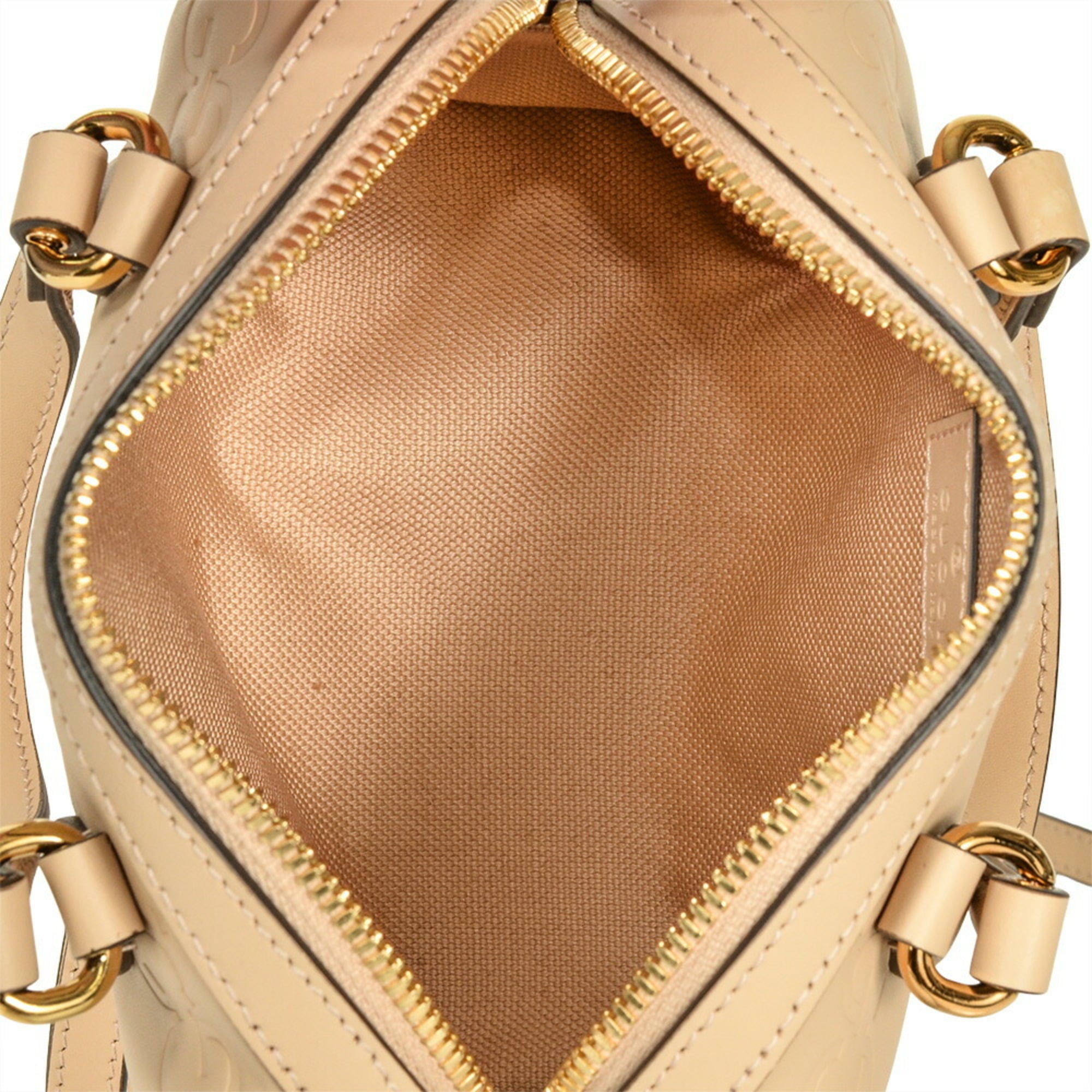 Gucci GG Super Mini 2-Way Handbag Guccissima Leather 790130 Beige — Like New
