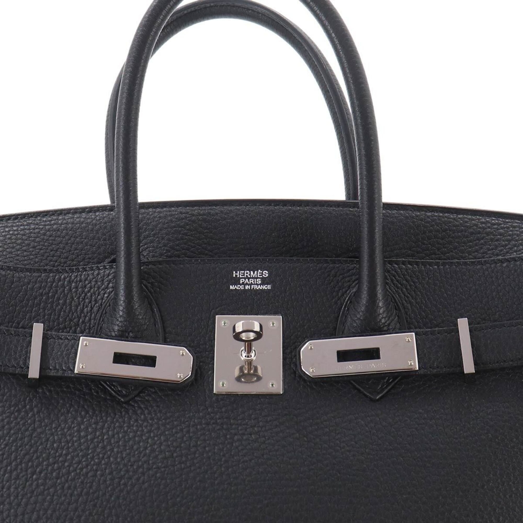 Hermes Birkin 30 Togo Black Handbag □P Stamp Silver Hardware — Like New