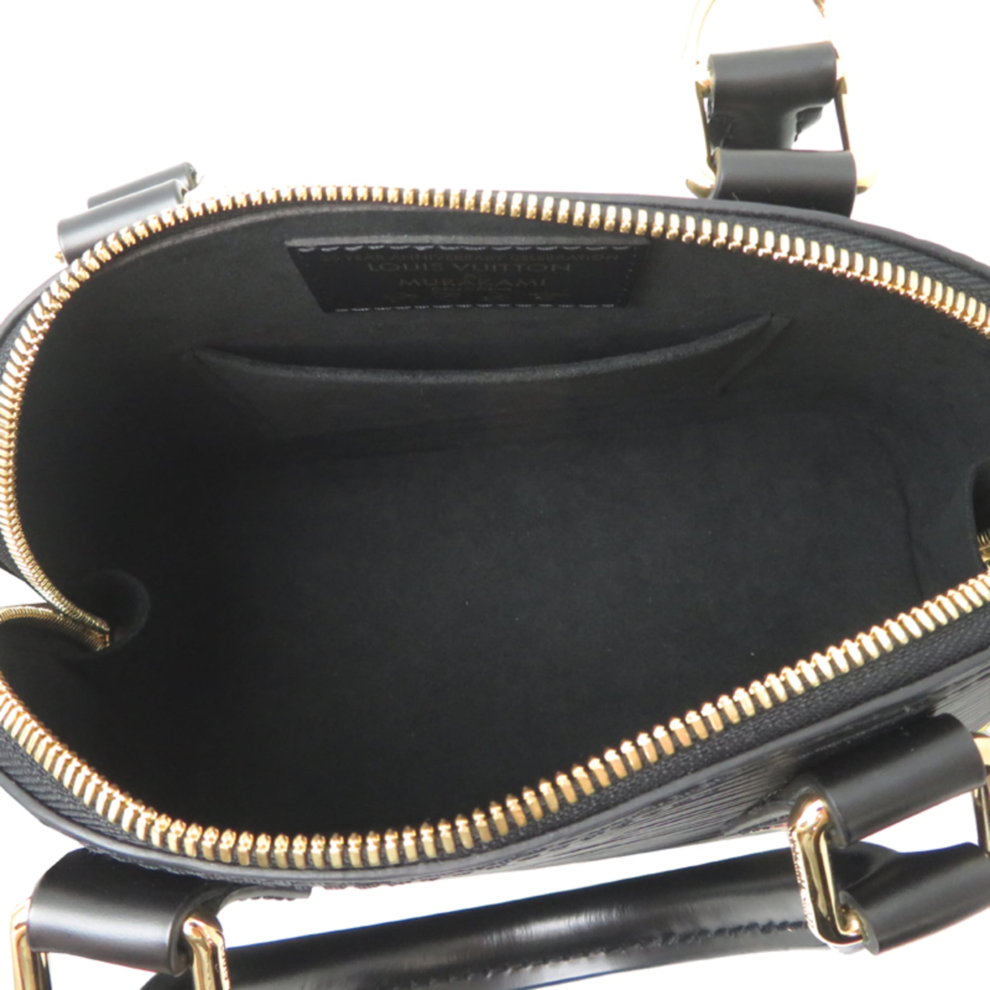 Louis Vuitton Alma BB Takashi Murakami Collaboration Women's Handbag M13670 Epi Noir (Black) — Like New