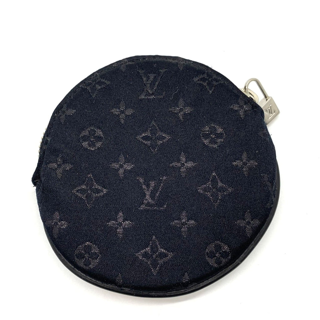 LOUIS VUITTON M92272 Coin Case, Comte de Fée Porte Monnaie Long, Apple Monogram Satin, Black, Women's