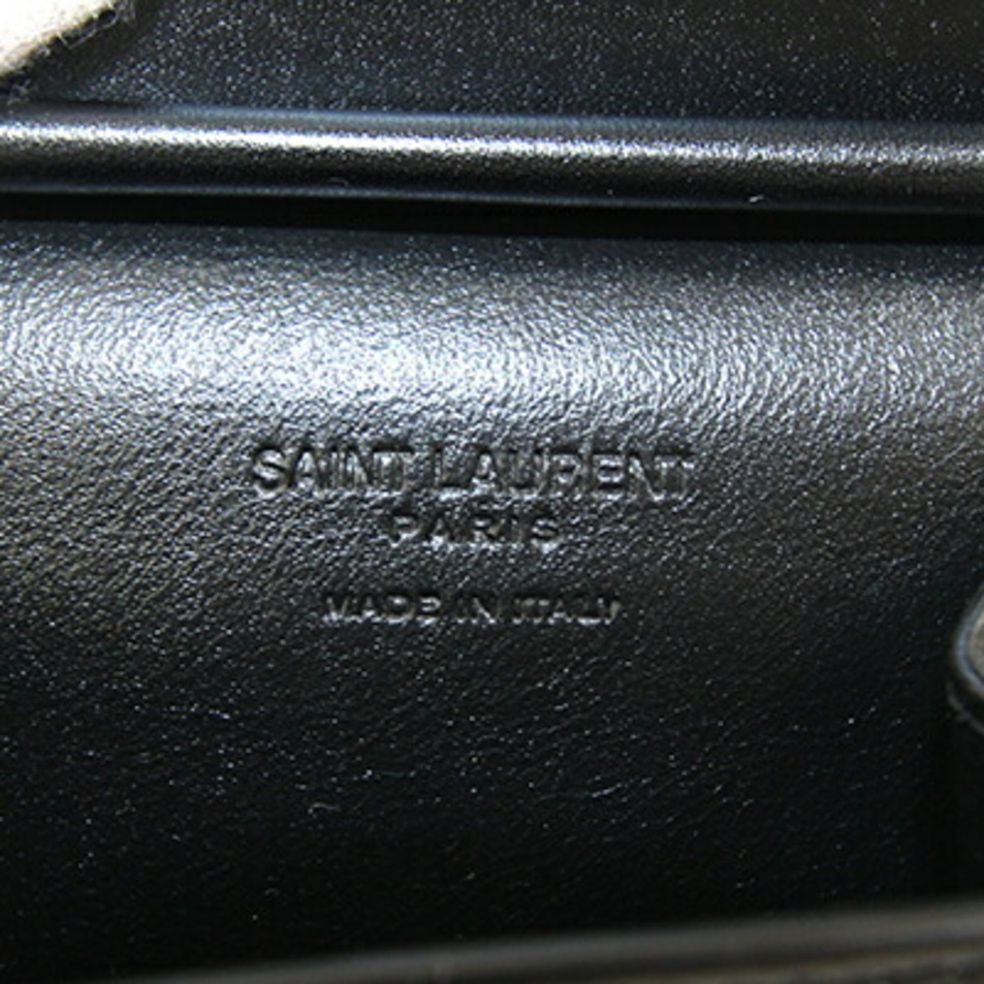 Saint Laurent Shoulder Bag 802728 Black Leather Pochette Mini Pouch YSL Women's SAINT LAURENT — Like New