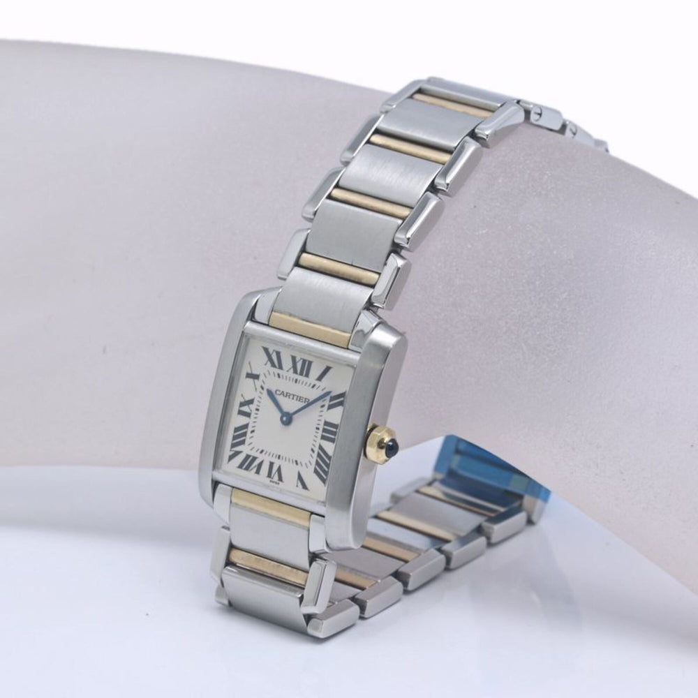CARTIER Tank Française MM W51006Q4 Watch, Boys' Size, 18K Yellow Gold x Stainless Steel, 40390 — Very Good