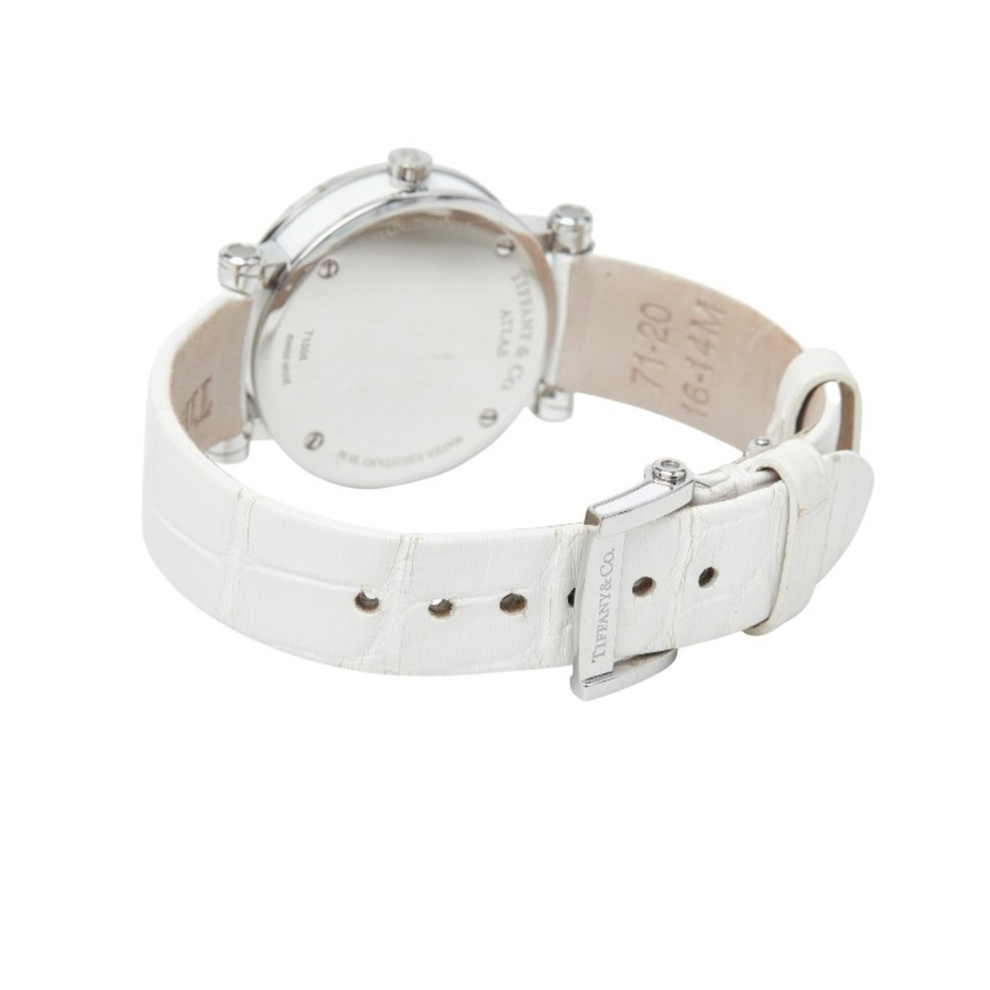 Tiffany & Co. Atlas Heart Watch Z1300.11.11A20A71A Quartz White Dial Stainless Steel Leather Strap Ladies' TIFFANY&Co — Good