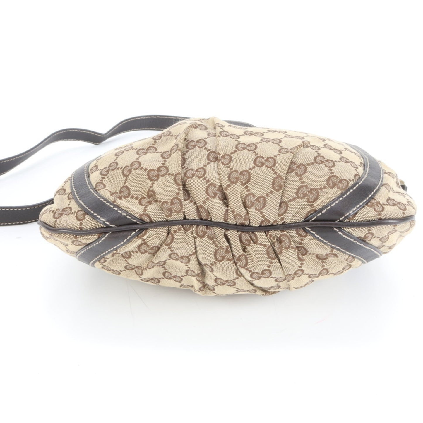 Gucci GG Canvas Abby 203257 Leather Shoulder Bag, Handbag, Brown, Women's