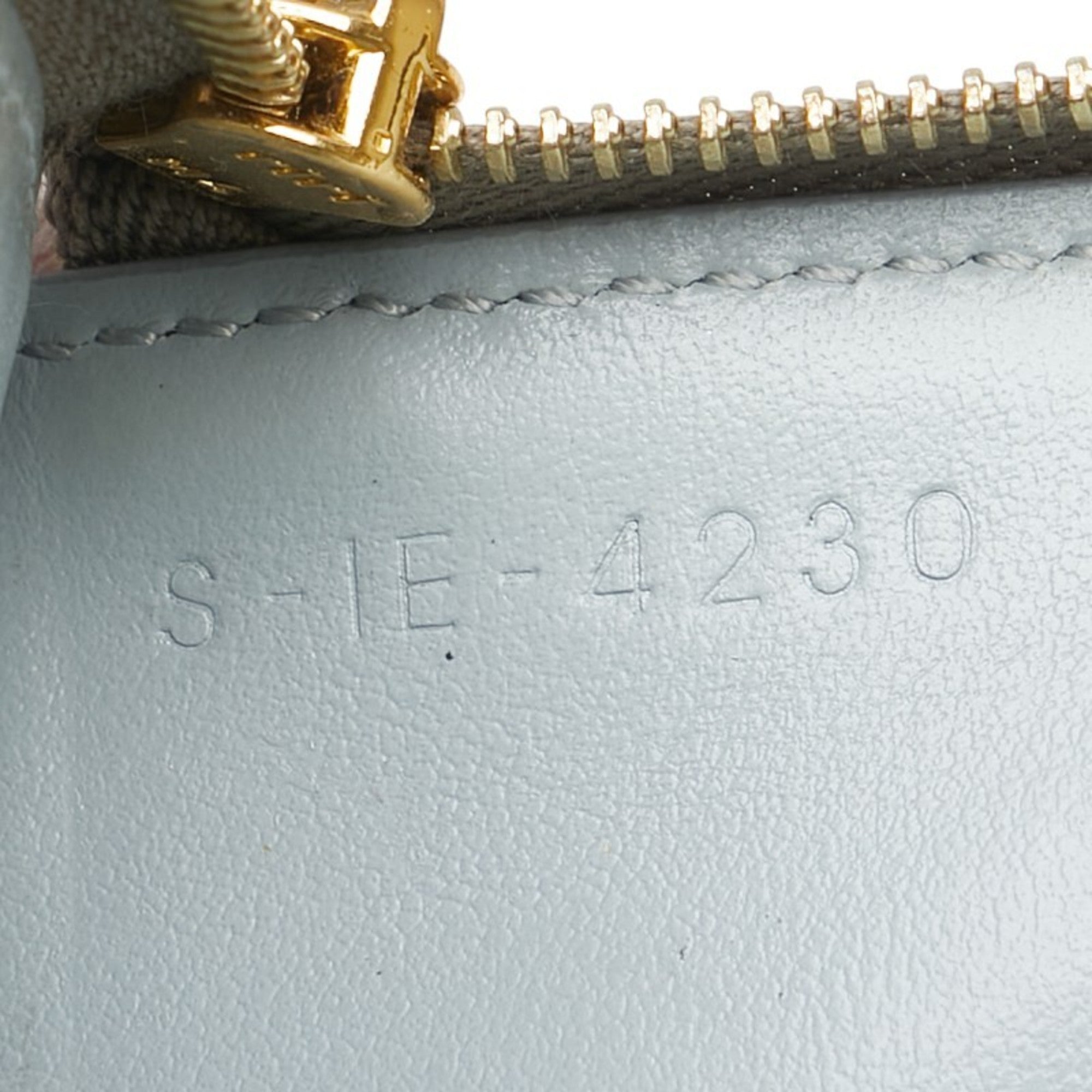 Celine L-shaped coin case, card compact wallet, grey leather, women's, CELINE