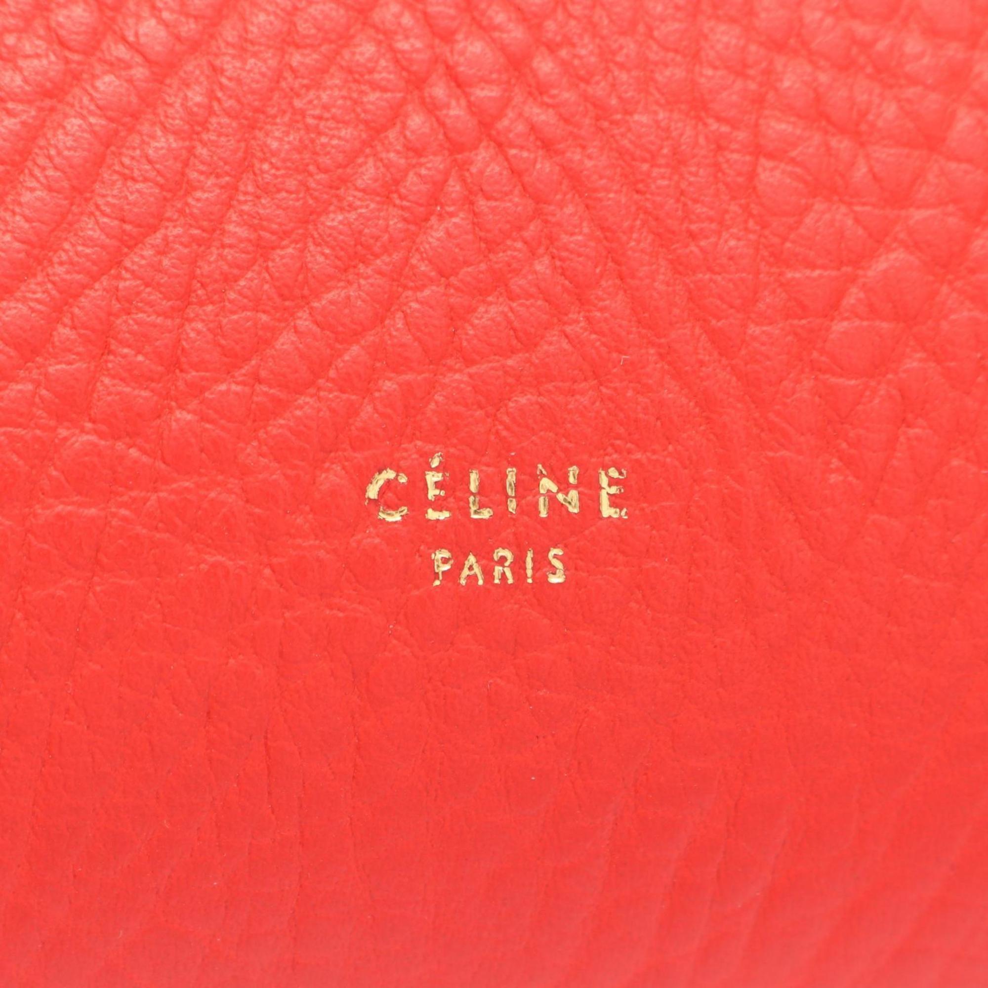 Celine BELT BAG MINI, a leather belt bag/handbag for women, available in red, beige, and black (176103).