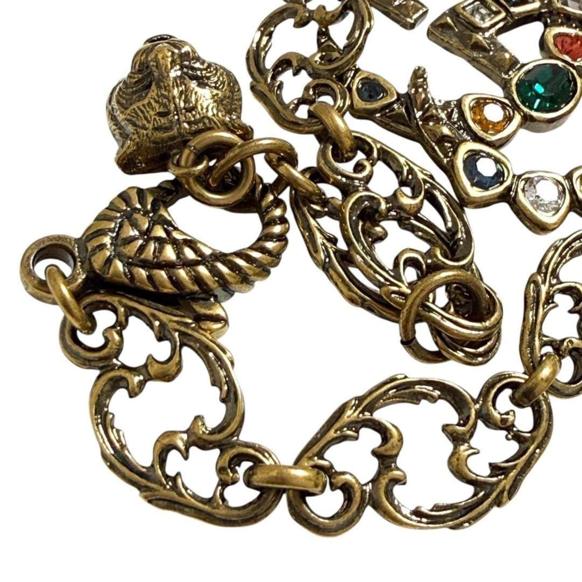 Gucci Women's Double G Beaded Bracelet in Antique Gold