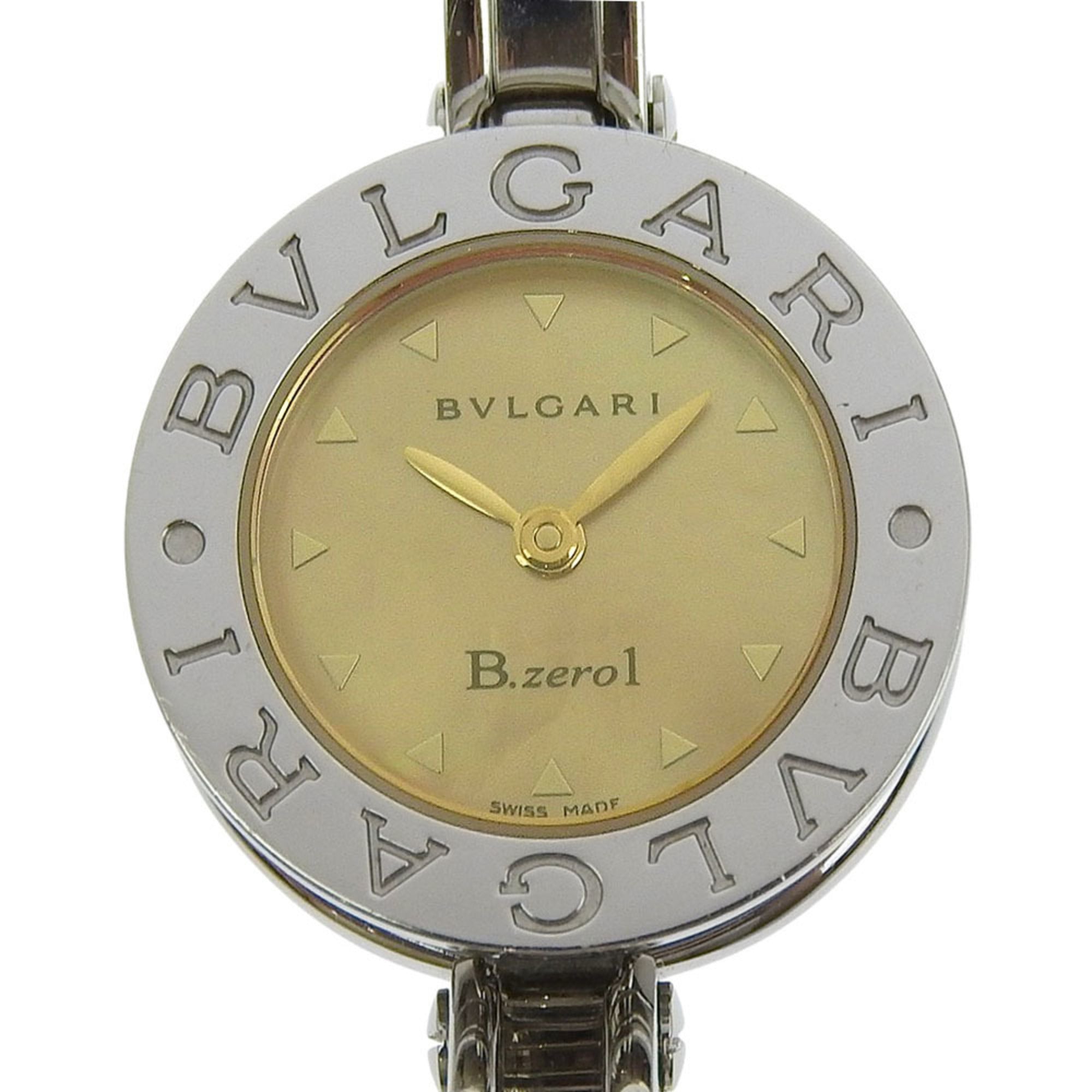 BVLGARI Bzero1 BZ22S Women's Stainless Steel Quartz Analog Watch with Brown Shell Dial — Good