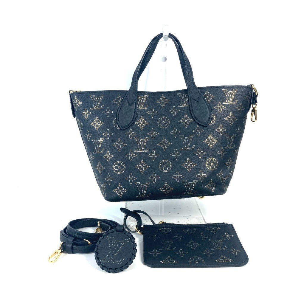 LOUIS VUITTON M23393 Monogram Mahina Blossom PM Tote Bag, Crossbody, Handbag, Shoulder Leather, Women's, Black, Like New — Like New