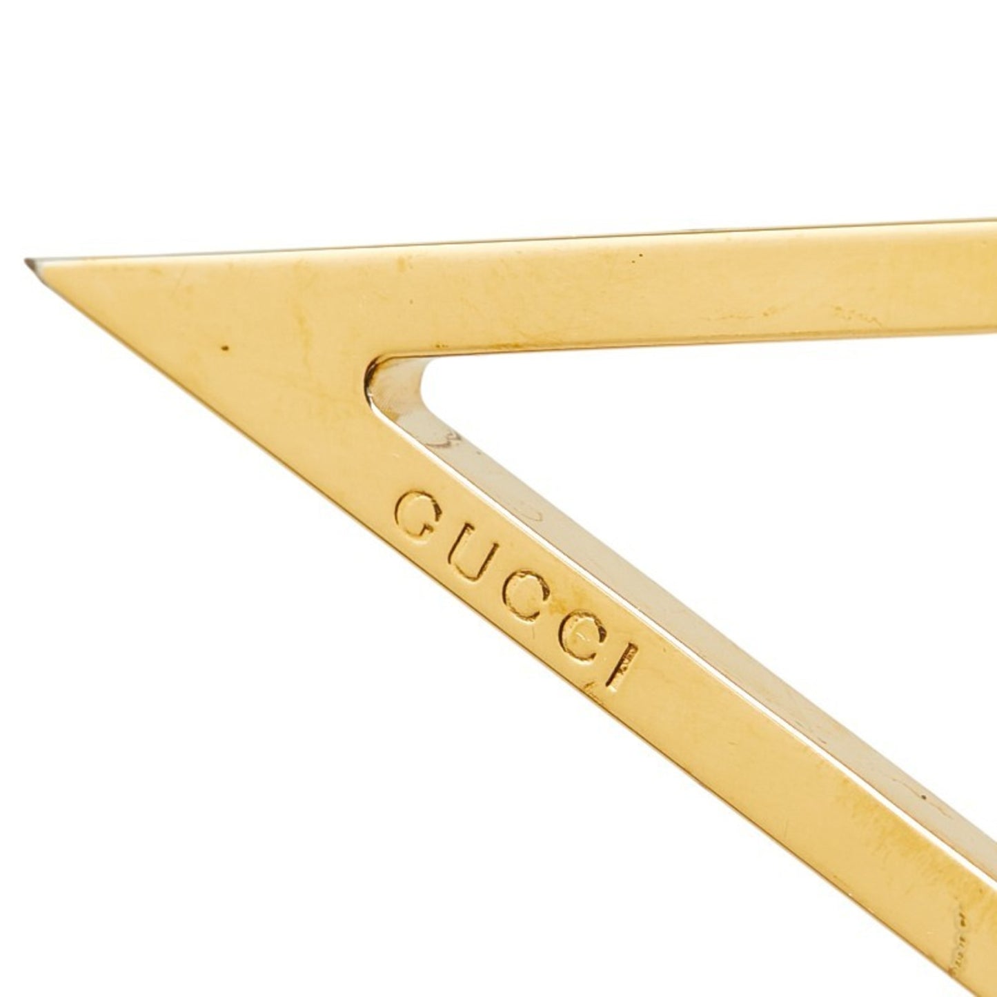 Gucci diamond motif earrings, single earring, gold plated, women's