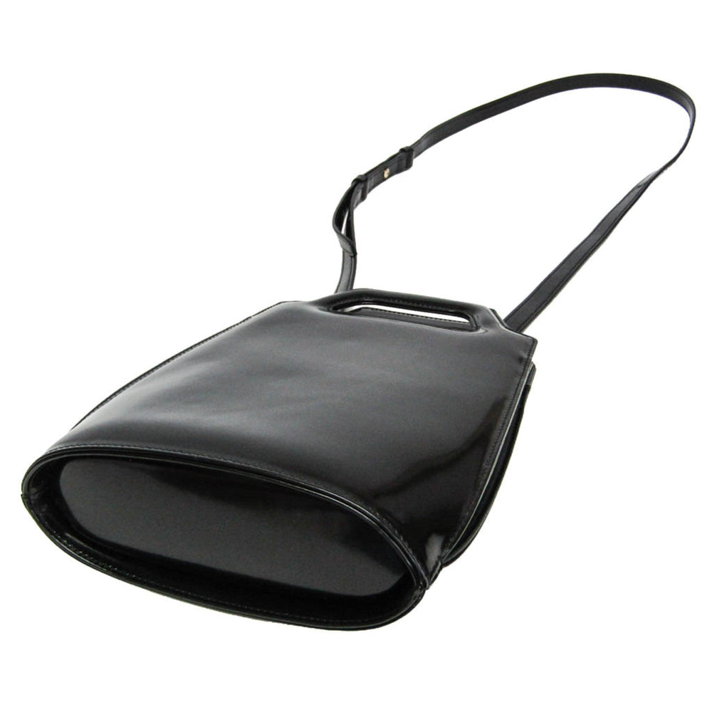 Salvatore Ferragamo Gancini Wanda DH-21 3494 Women's Leather Handbag,Shoulder Bag Black — Like New