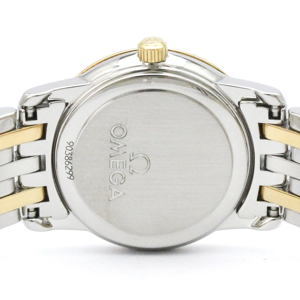 OMEGA De Ville Prestige Diamond MOP Dial 18K Gold Steel Watch 4375.75 Polished — Very Good