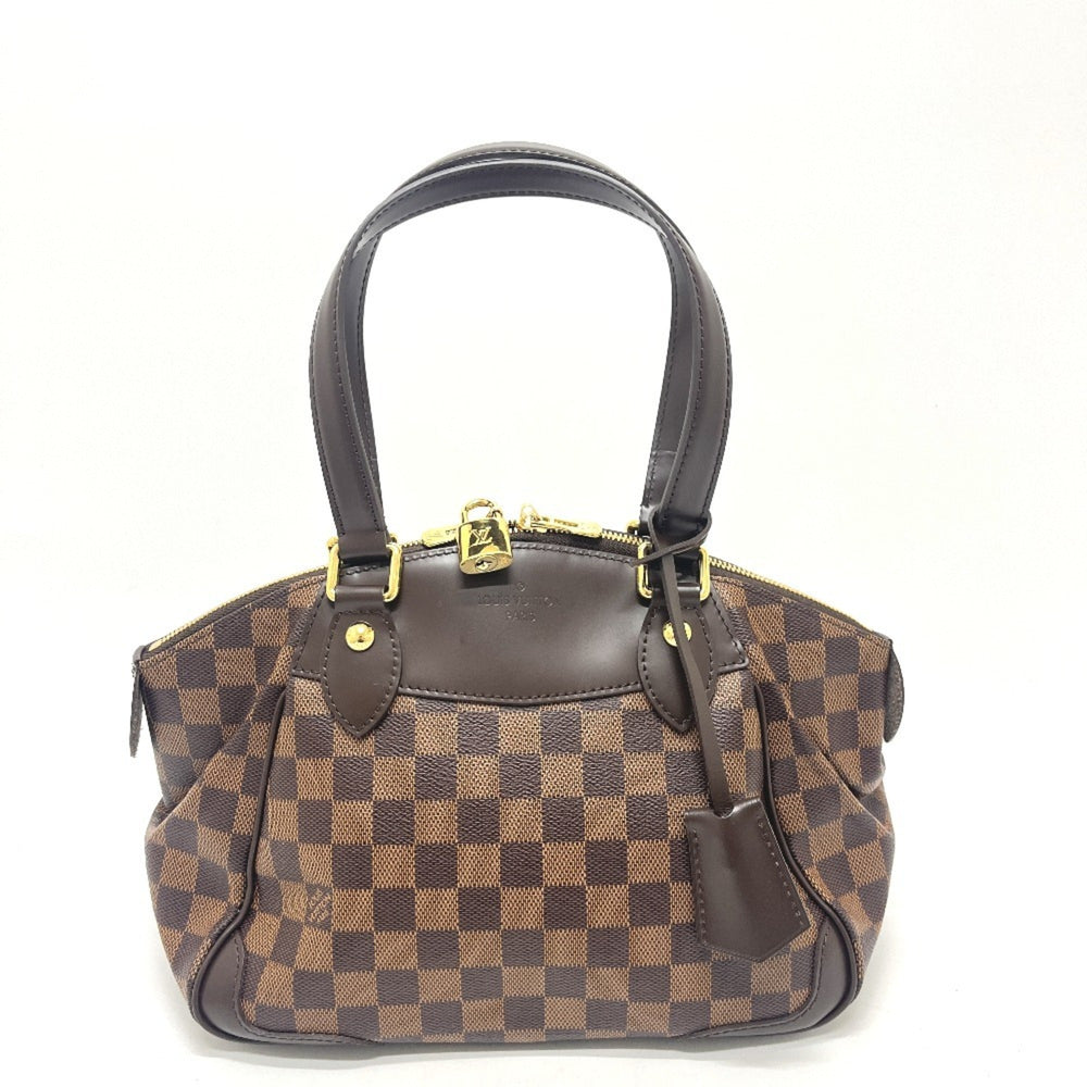 LOUIS VUITTON N41117 Verona PM Tote Bag Shoulder Damier Canvas Women's Ebene — Like New
