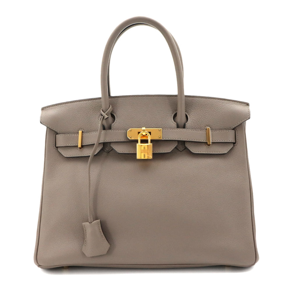 Birkin 30 Hermes HERMES Taurillon Novillo Gris Asphalt Handbag D Stamp Gold Hardware — New - Store Return