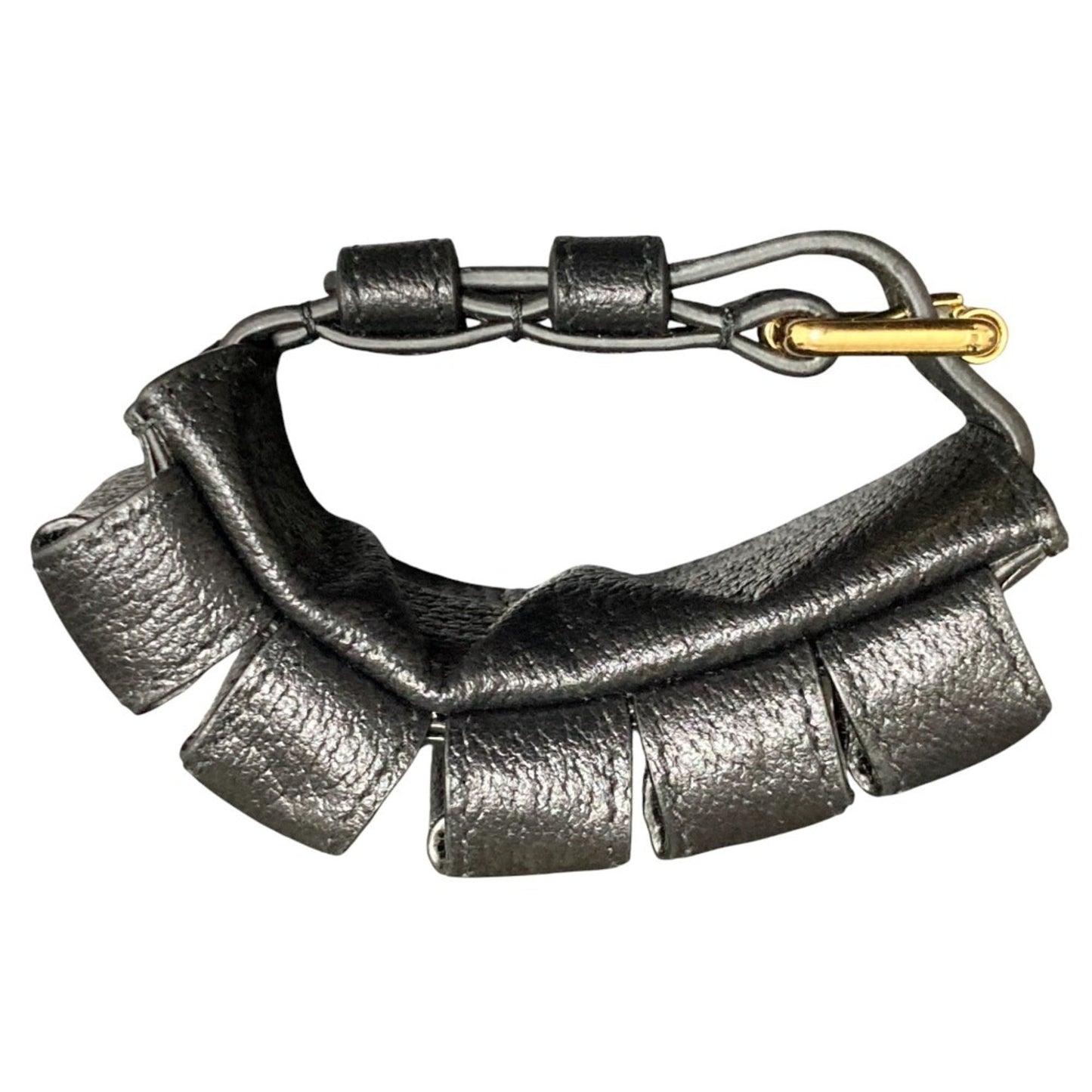 GUCCI Gucci Leather Bracelet Lipstick Case 615992 Black Women's