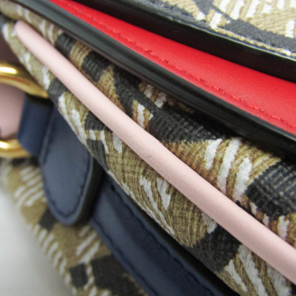 Salvatore Ferragamo Gancini AU-21 H986 Women's Leather,PVC Shoulder Bag Beige — Like New
