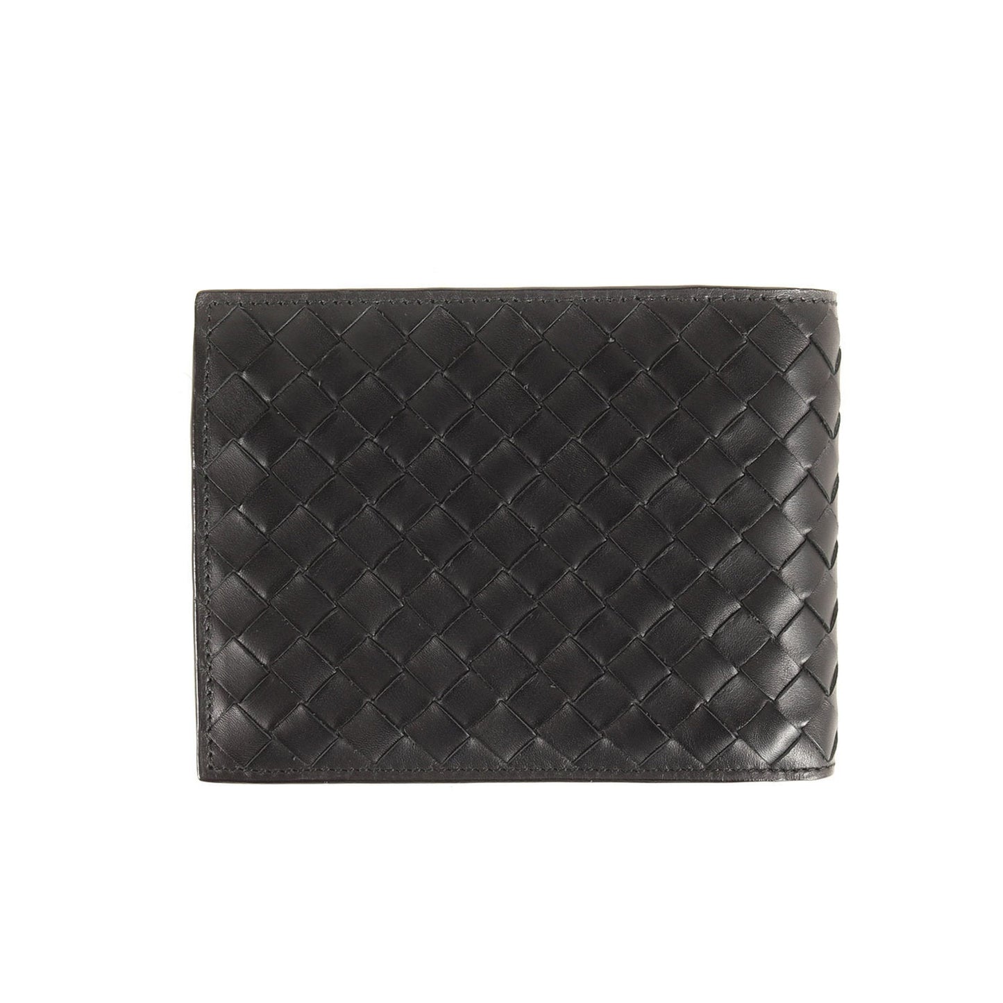 BOTTEGA VENETA Intrecciato Leather Wallet (180265 V4651) Black Men's