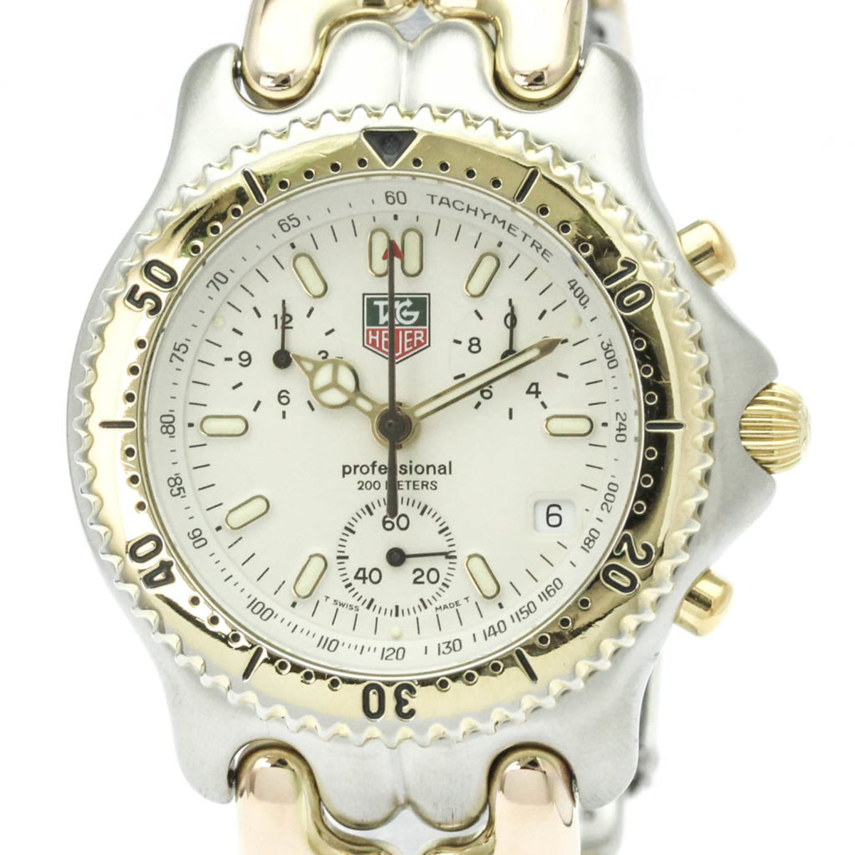 TAG Heuer Sel Chronograph Gold Plated Steel Mens Watch CG1120 Polished — Very Good