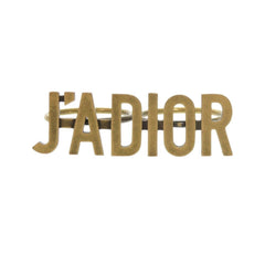Like new Christian Dior J'ADIOR double finger ring, metal, size M, gold, 1284 — Like New
