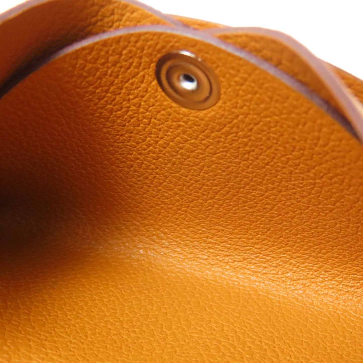 Hermes Hermès Calvi Duo Silver Hardware Coin Case Evercolor Women's