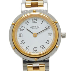Hermes Clipper Watch CL4.220 Quartz White Dial Stainless Steel Women's HERMES — Good