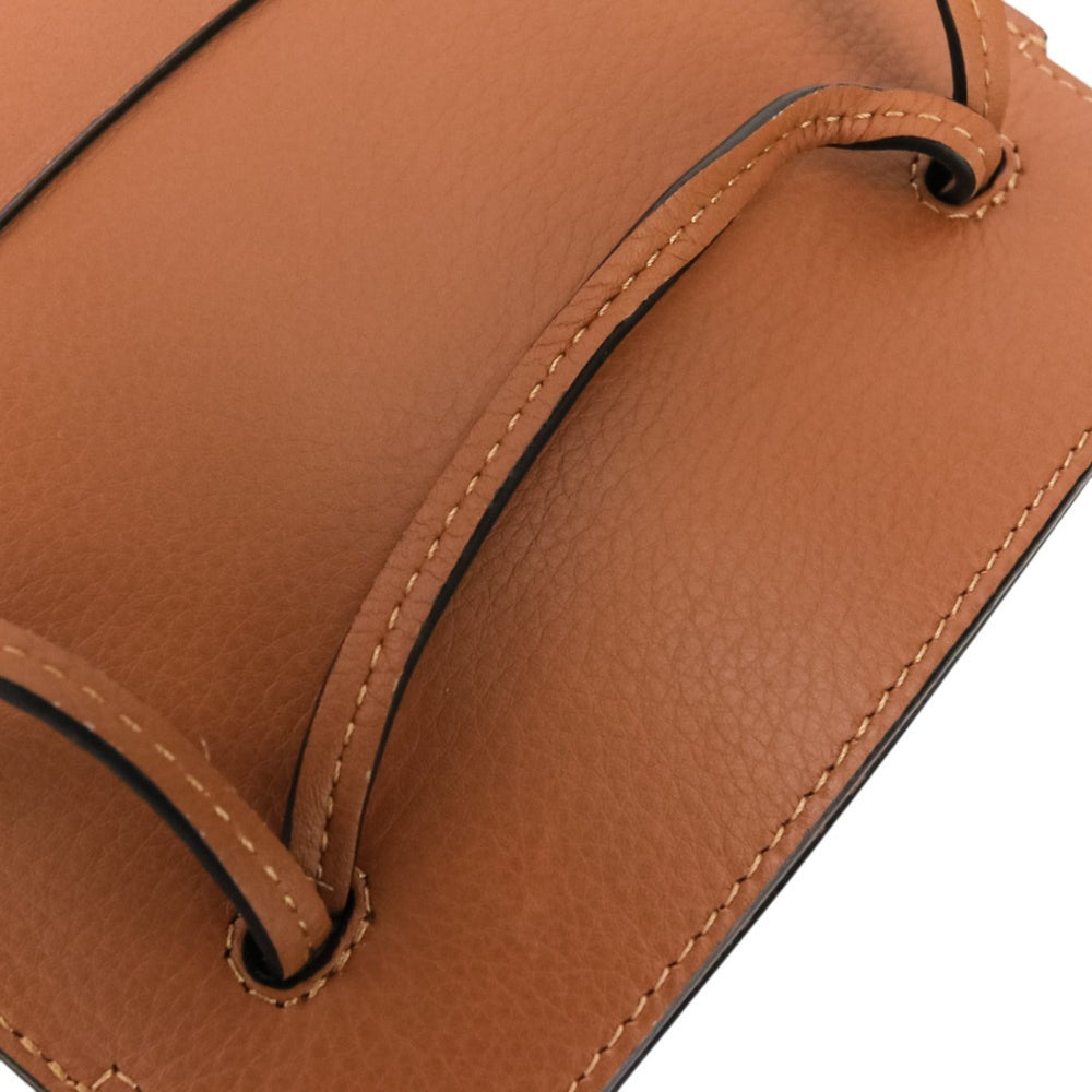 LOEWE Anagram Dice Pocket Leather Shoulder Bag 062304 Brown Women's — Like New