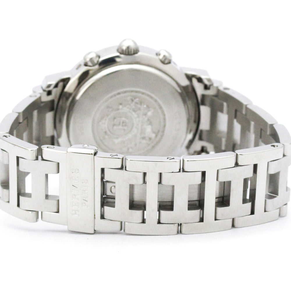 HERMES Clipper Chronograph Steel Quartz Ladies Watch CL1.310 Polished — Very Good