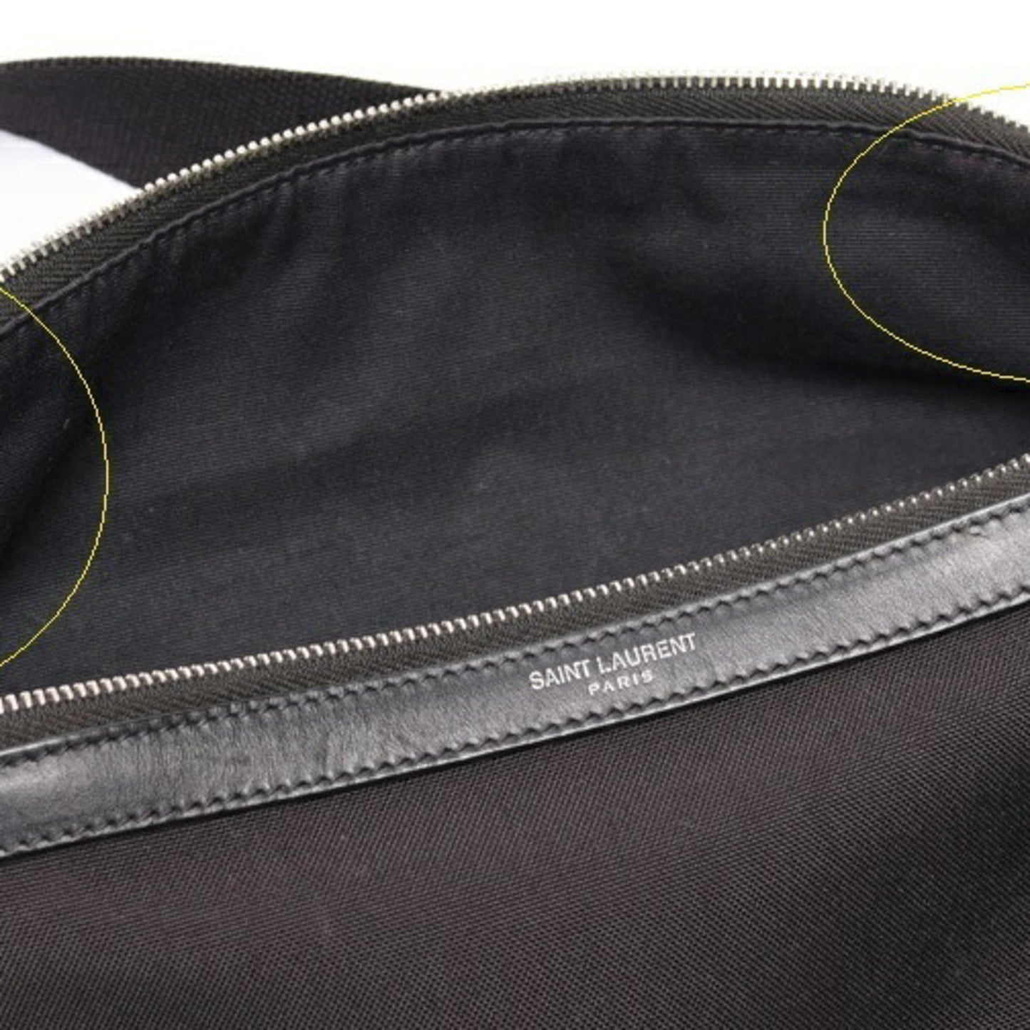 Saint Laurent Belt Bag/Body Bag 557831 Canvas Leather Black S-159087