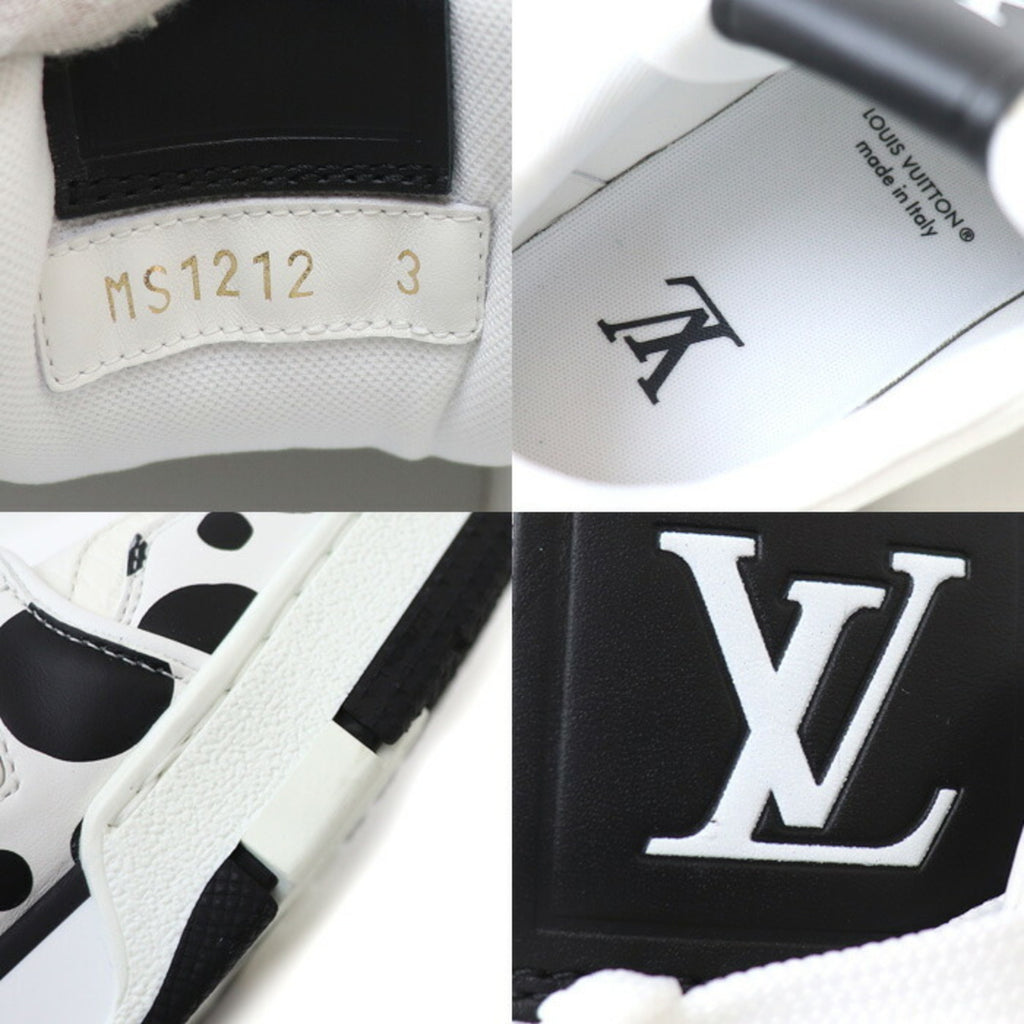 LOUIS VUITTON Louis Vuitton x YK LV Trainer Line Sneakers White Black 1AB8JJ MS1212 3 Women's