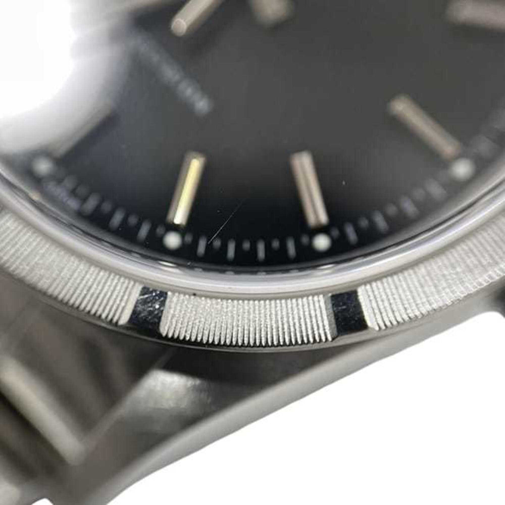 Rolex Air-King Black Silver 14010 Watch - Overhauled, Polished, Stainless Steel, Automatic, P-series, Men's, Dial — Very Good