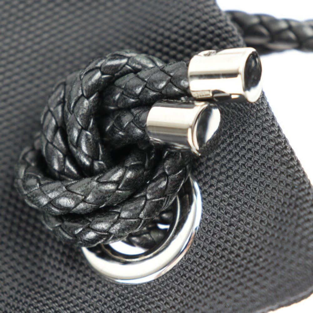 JIMMY CHOO MARLON Backpack/Daypack - Nylon canvas x leather black backpack tote bag R2405093007018 — Like New
