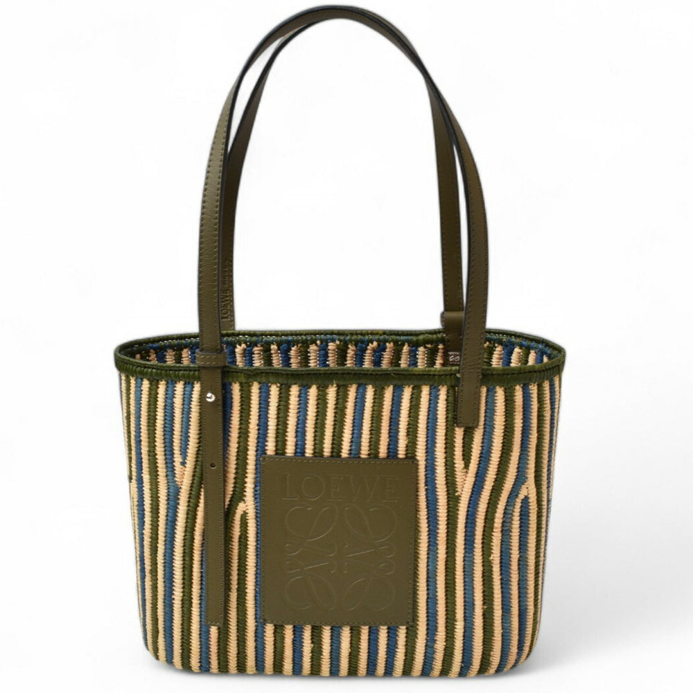 LOEWE Basket Bag Small Net-a-Porter Khaki — Like New