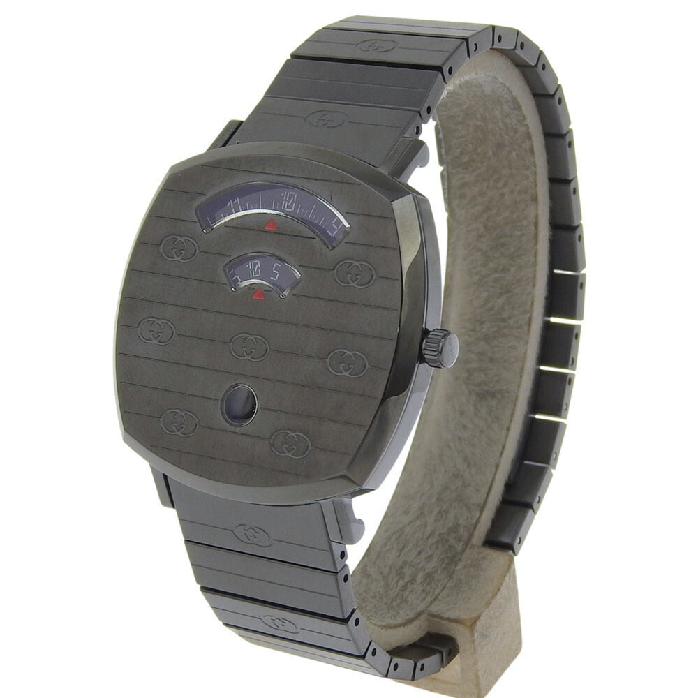 Gucci Grip Watch, 157.3 Stainless Steel, Black Quartz Movement, Analog Display, Dial, Men's — Like New