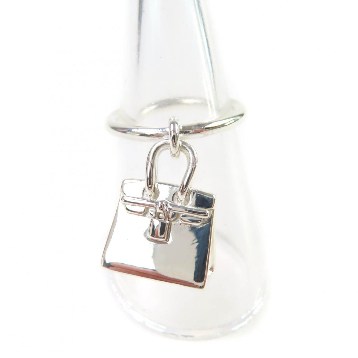 HERMES 2020 925 Amulet Birkin Ring, Silver, Size 51 (), with Box, Made in Italy, Weight 7.34g, Women's — Like New