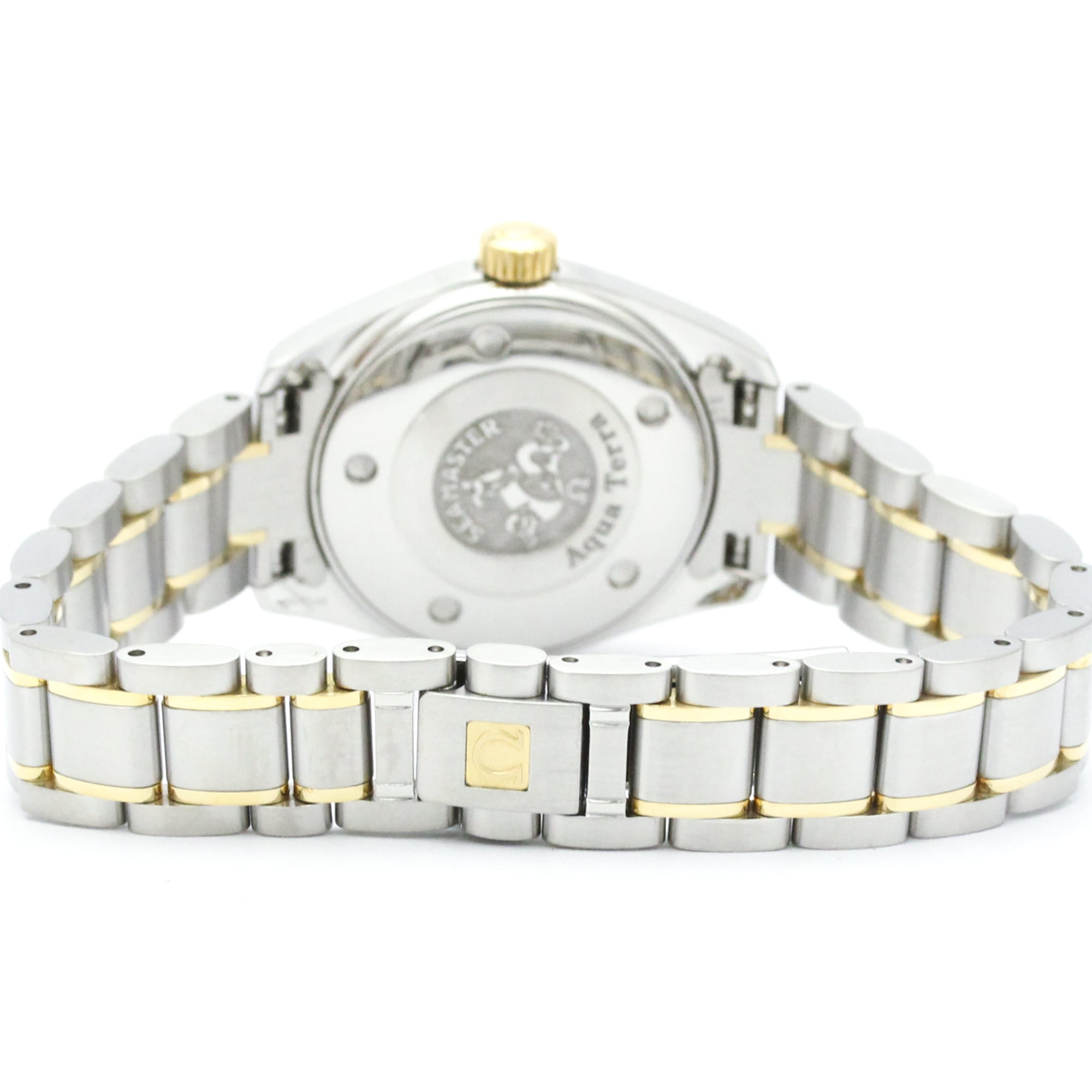 OMEGA Seamaster Aqua Terra 18K Gold Steel Ladies Watch 2377.30 Polished — Very Good
