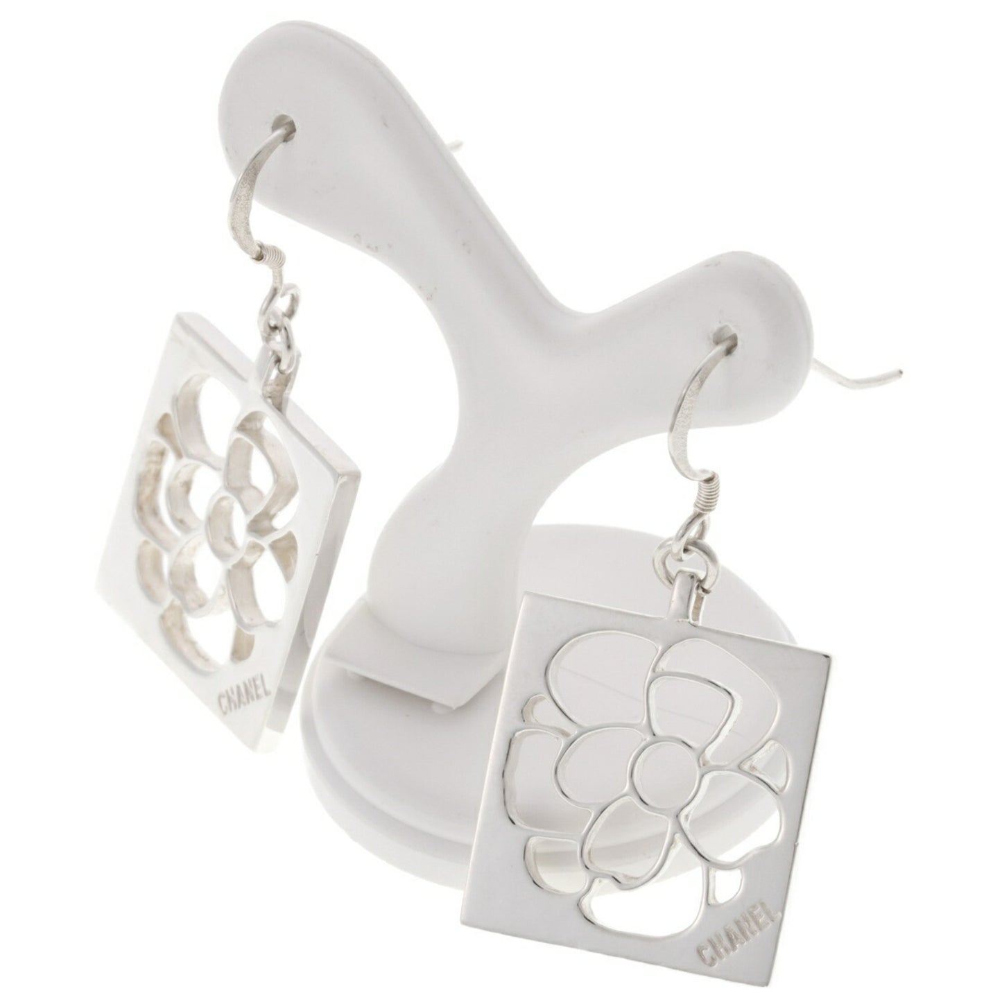 CHANEL Camellia Earrings Sv.925 A-157970