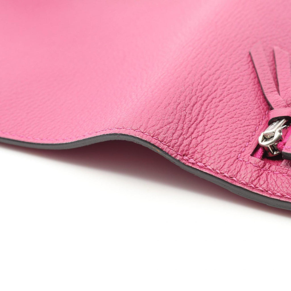 Hermes Hermès Dogon Long Bifold Wallet, Leather, Evercolor, Women's, Pink