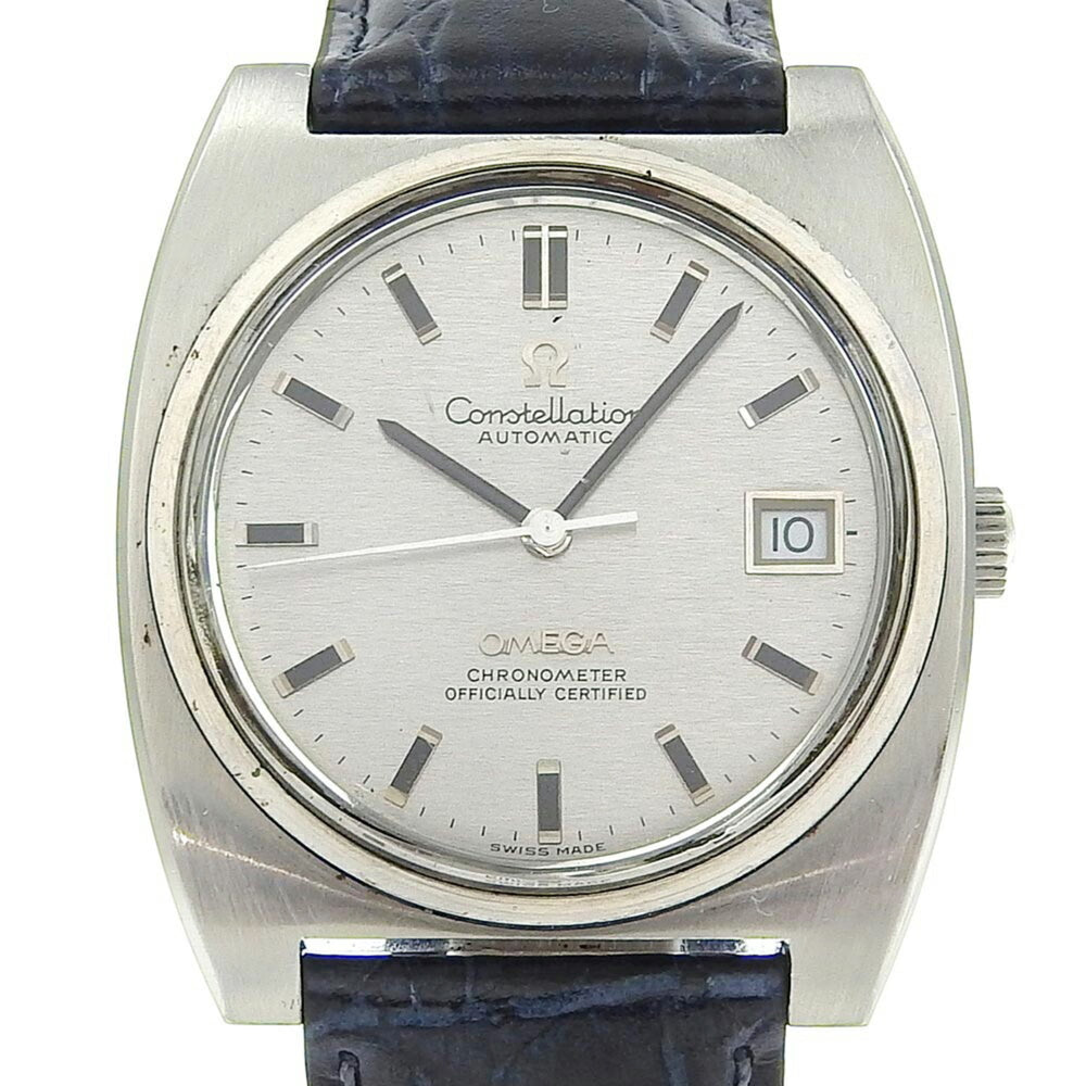 OMEGA Constellation Watch Chronometer cal.1001 Stainless Steel x Embossed Leather Automatic Silver Dial Men's S120924440 — Good