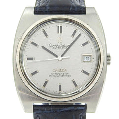 OMEGA Constellation Watch Chronometer cal.1001 Stainless Steel x Embossed Leather Automatic Silver Dial Men's S120924440 — Good
