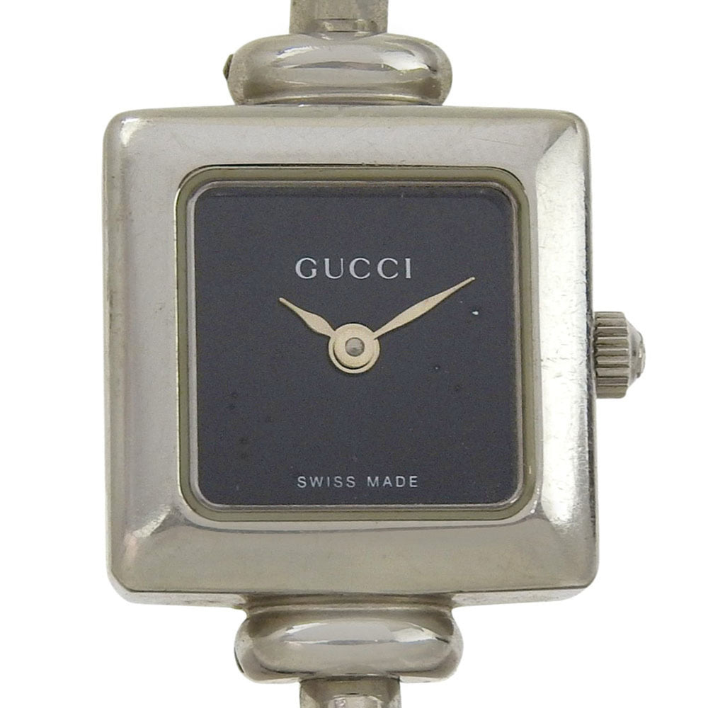 Gucci 1900L Stainless Steel Quartz Analog Watch with Black Dial for Women — Good