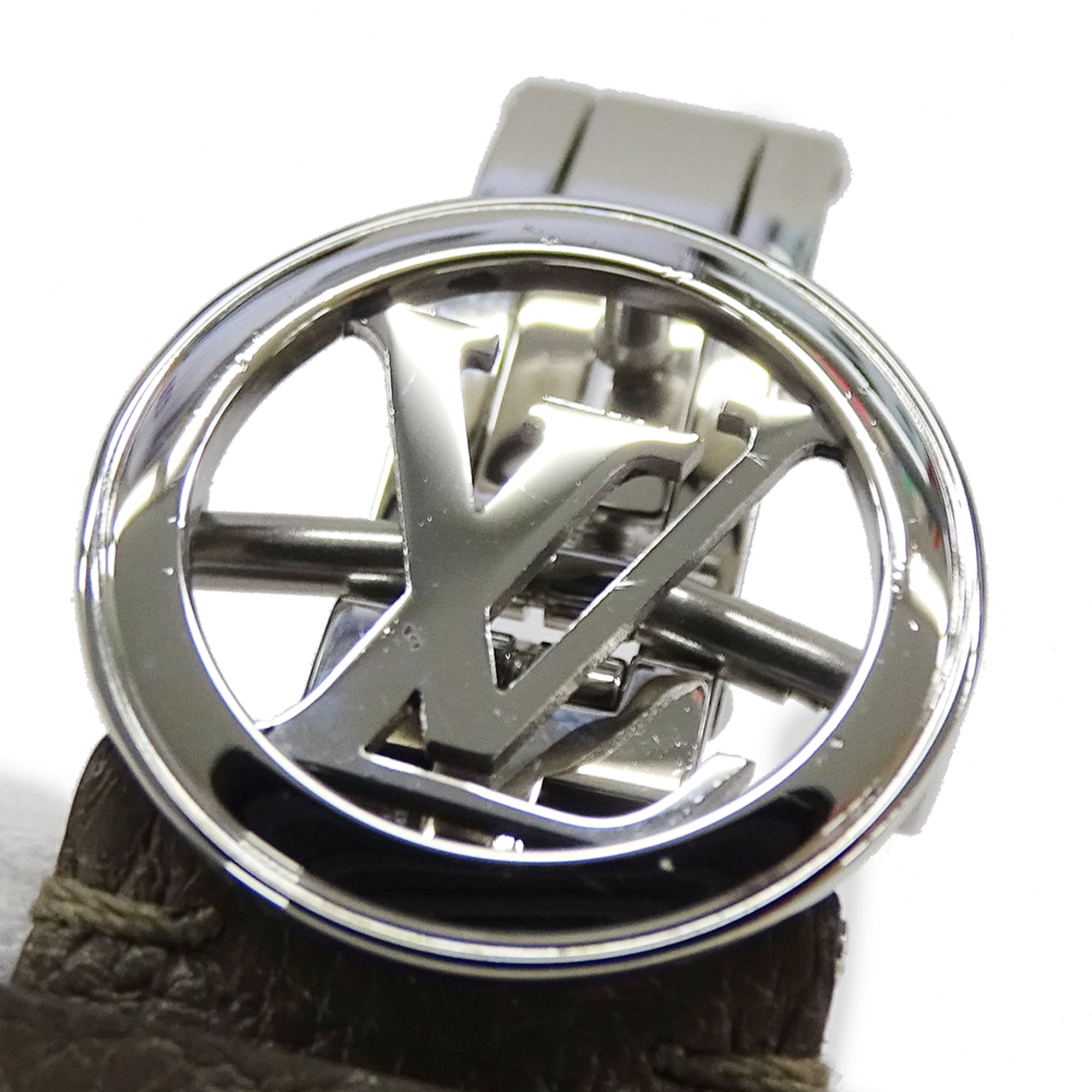 Louis Vuitton LOUIS VUITTON Men's Watch Brand Fifty Five Automatic AT Stainless Steel SS Leather Q6G20 Round Polished — Good