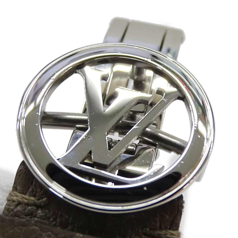 Louis Vuitton LOUIS VUITTON Men's Watch Brand Fifty Five Automatic AT Stainless Steel SS Leather Q6G20 Round Polished — Good