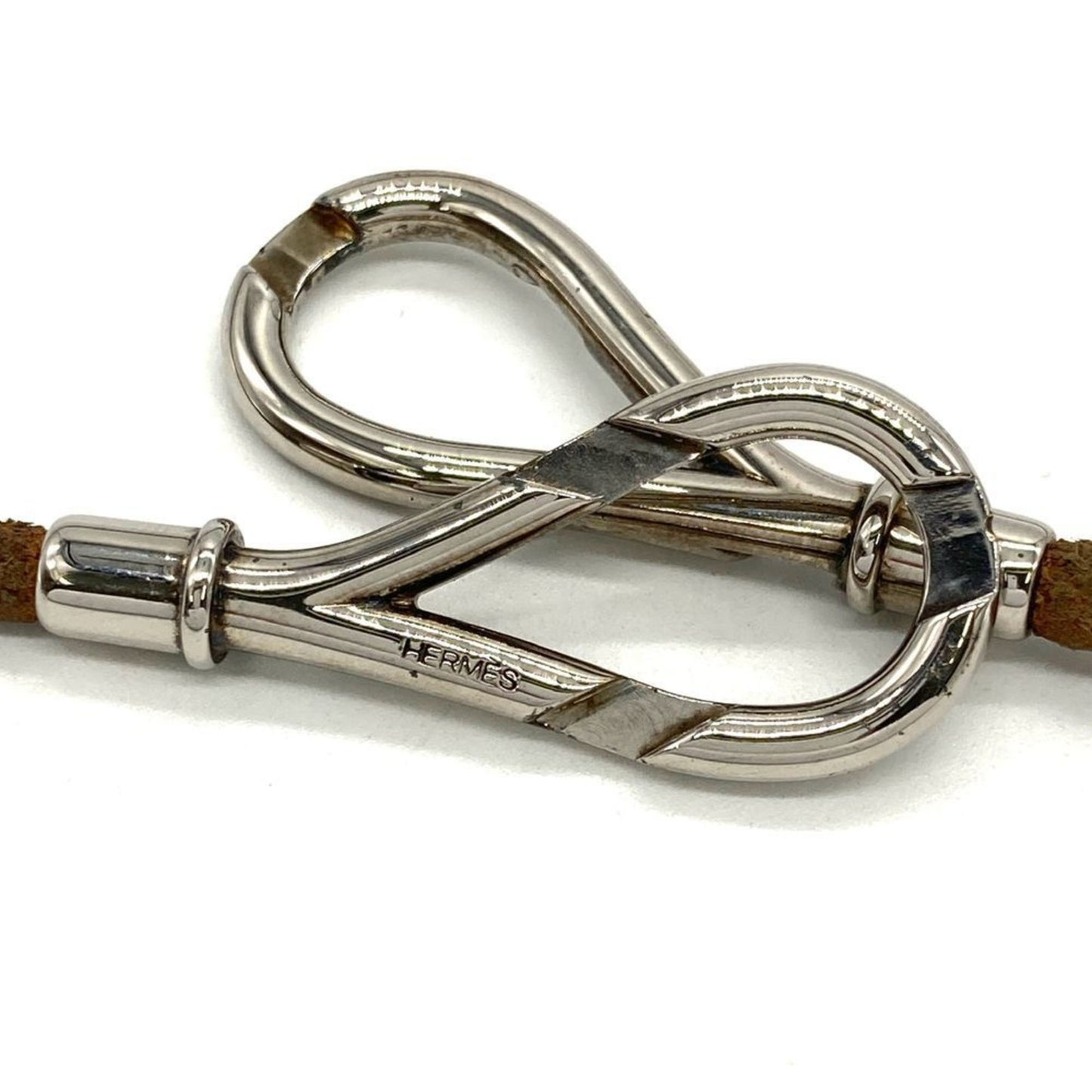 Hermes HERMES Atame Choker Silver Double Bracelet